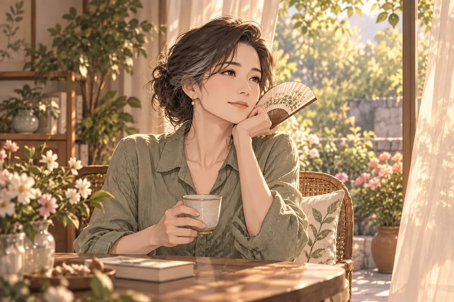 갱년기 검사 인트로 일러스트